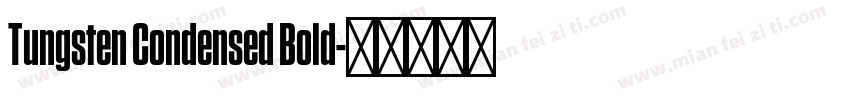 Tungsten Condensed Bold字体转换